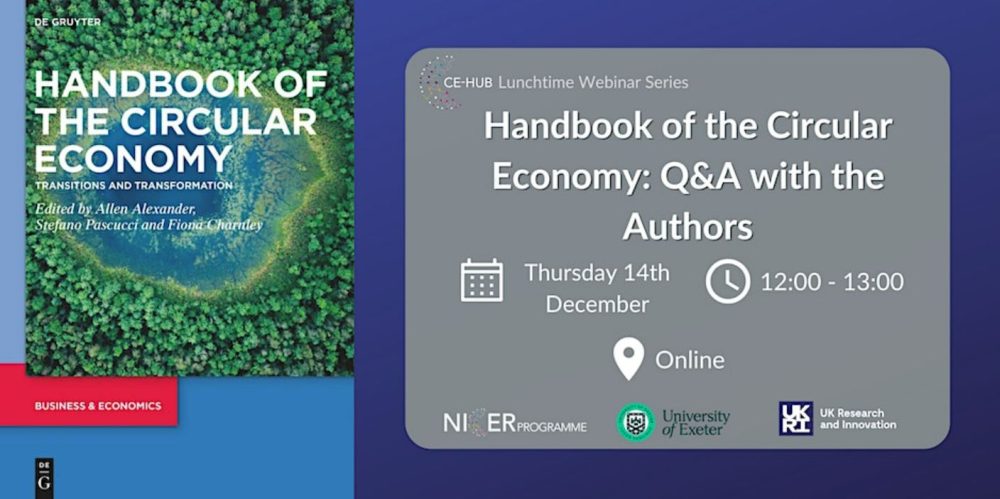 Handbook of the Circular Economy – CE-Hub Lunchtime Webinar